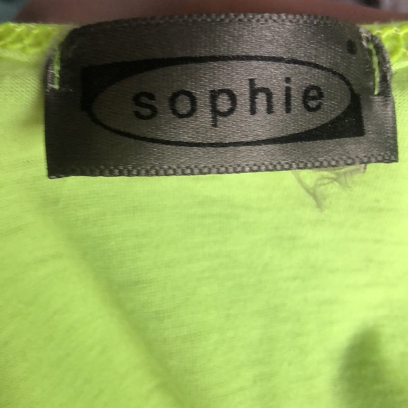 Neon Green Cropped Tight Tee Shirt - Picture 6 of 6
